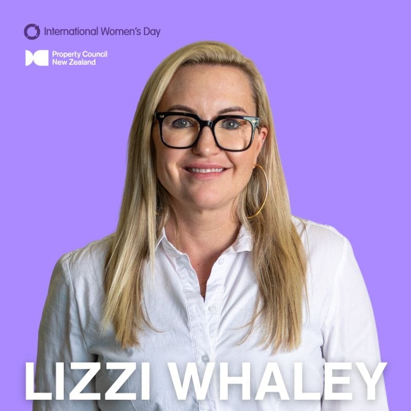 Photo of Lizzi Whaley for the Property Council New Zealand's International Women's Day article